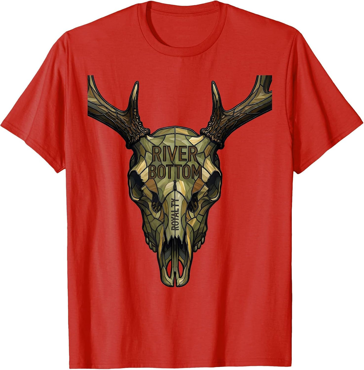 Men's River Bottom Royalty Bottomland Camo Design T-Shirt - Red