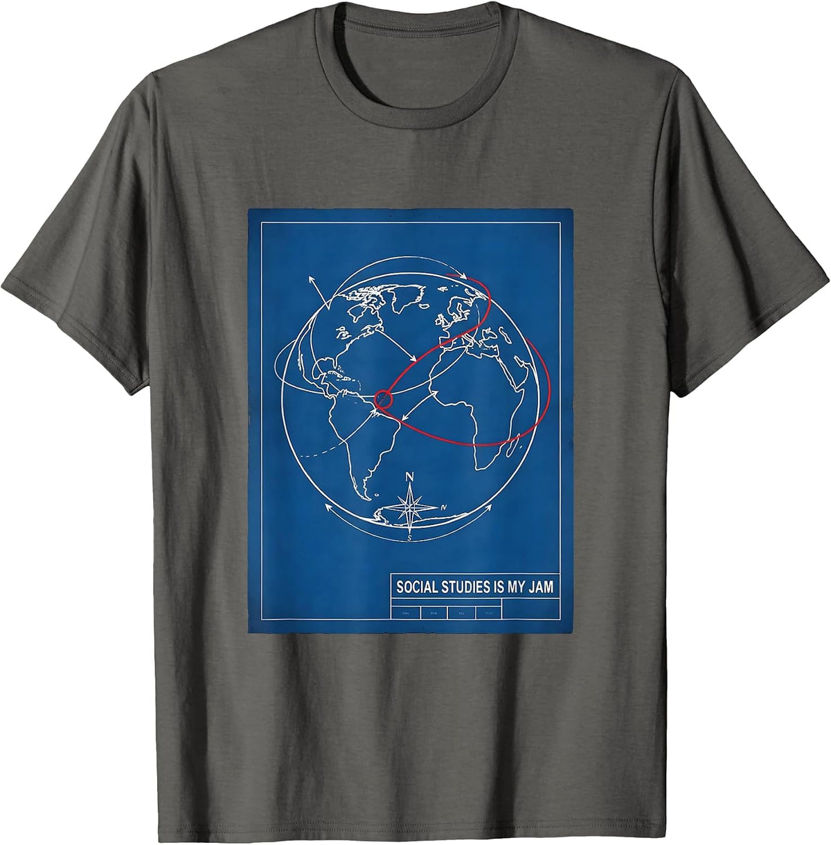 Social Studies Is My Jam Funny Teacher Gift School Humor T-Shirt - Asphalt Grey
