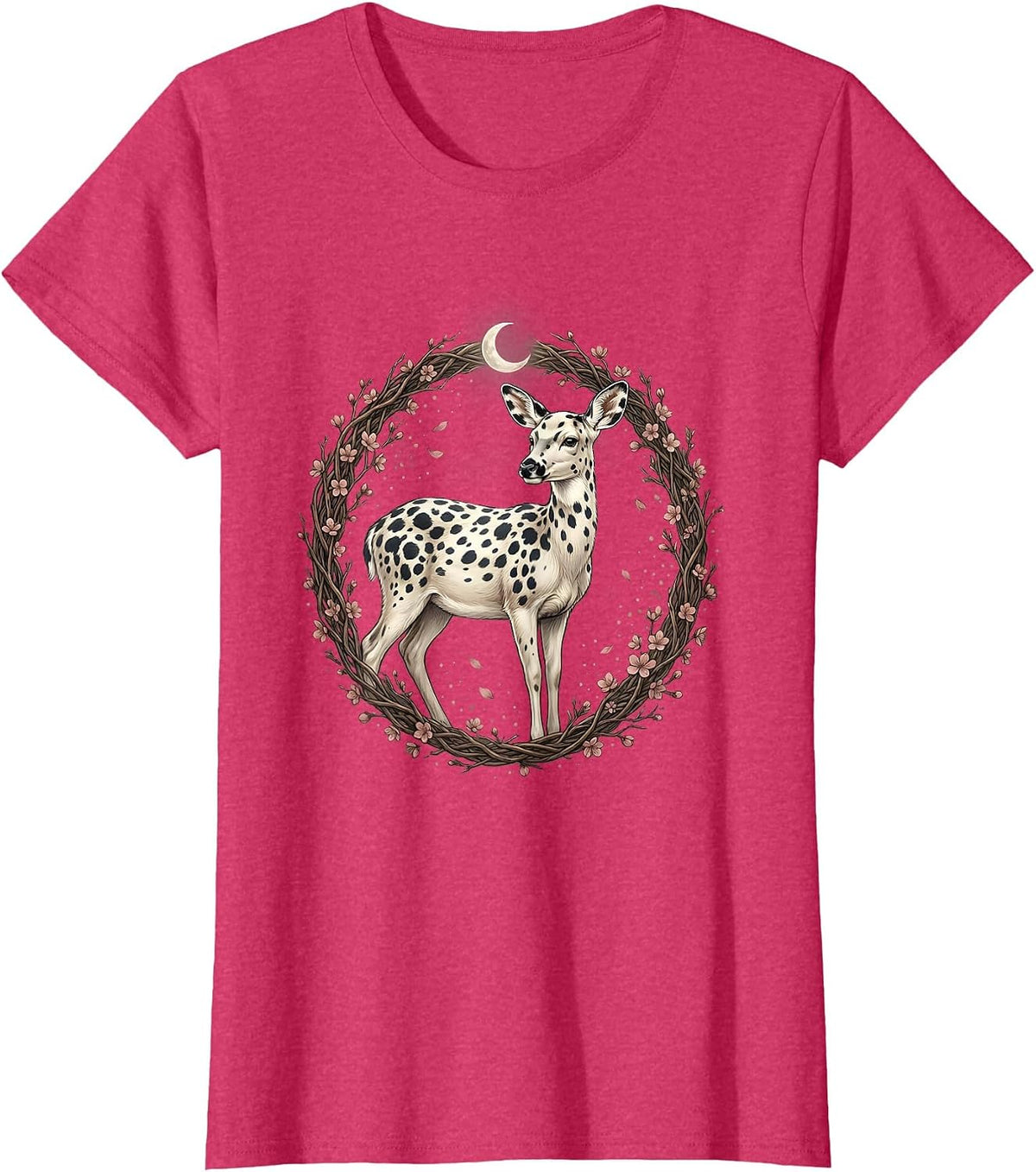 Women's Fierce Dalmatian Woman Graphic Tee T-Shirt - Red Heather
