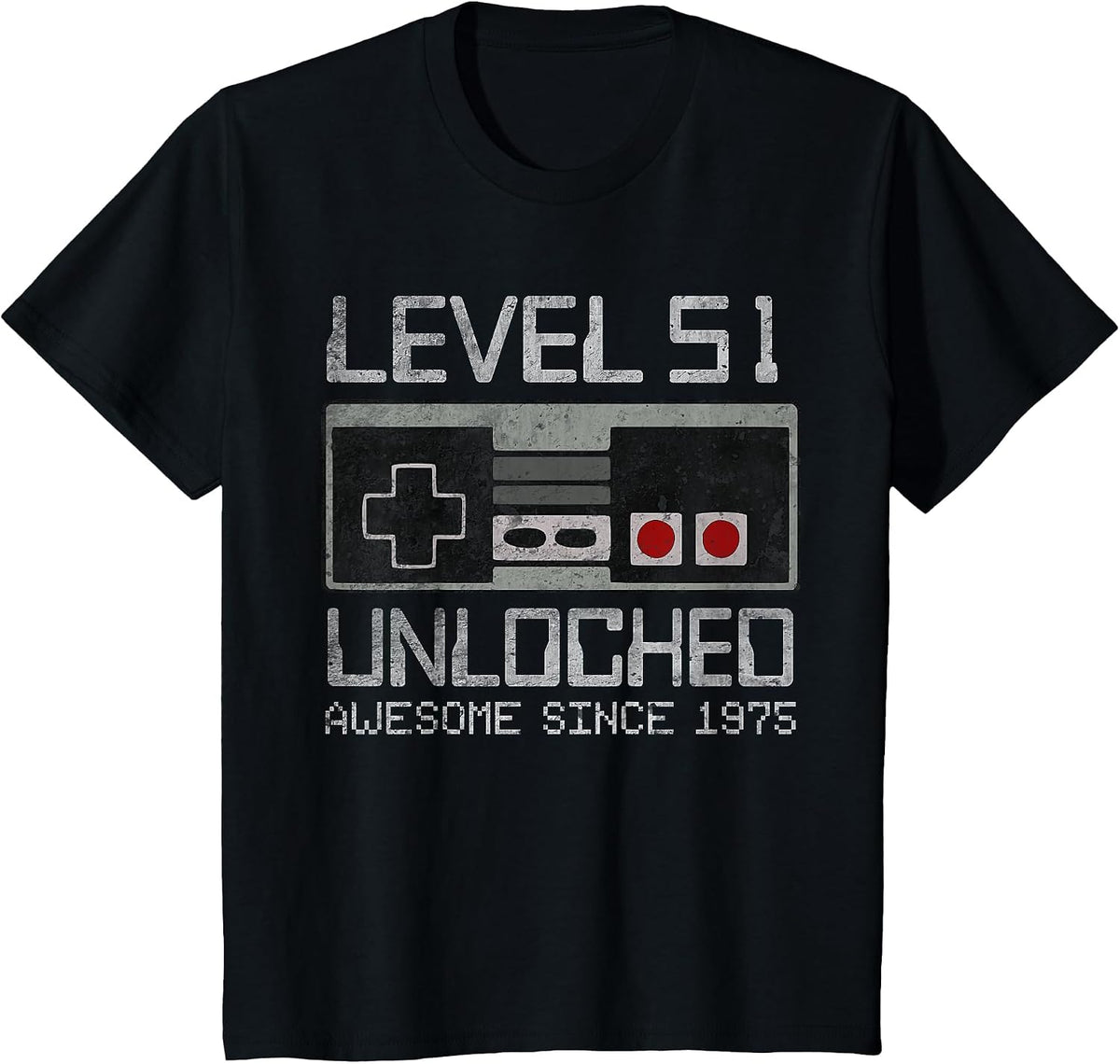 Level 51 Unlocked 51st Birthday 51 Year Old Video Gamer Men T-Shirt - Black