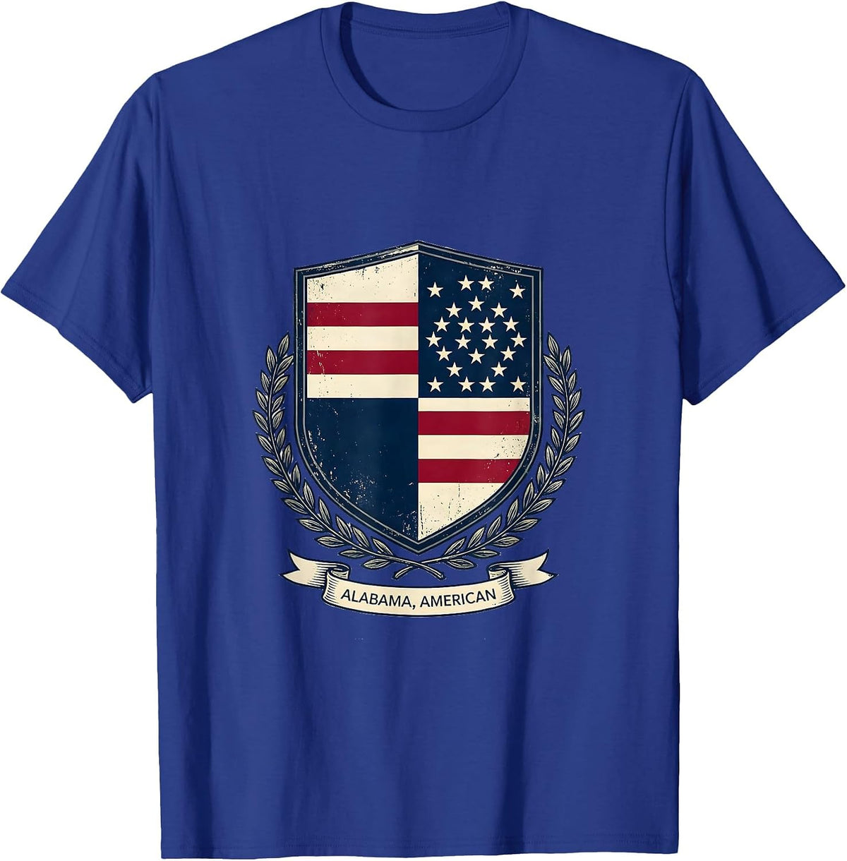 Alabama American Patriotic Faith Over Fear Prayer USA Flag T-Shirt - Royal Blue