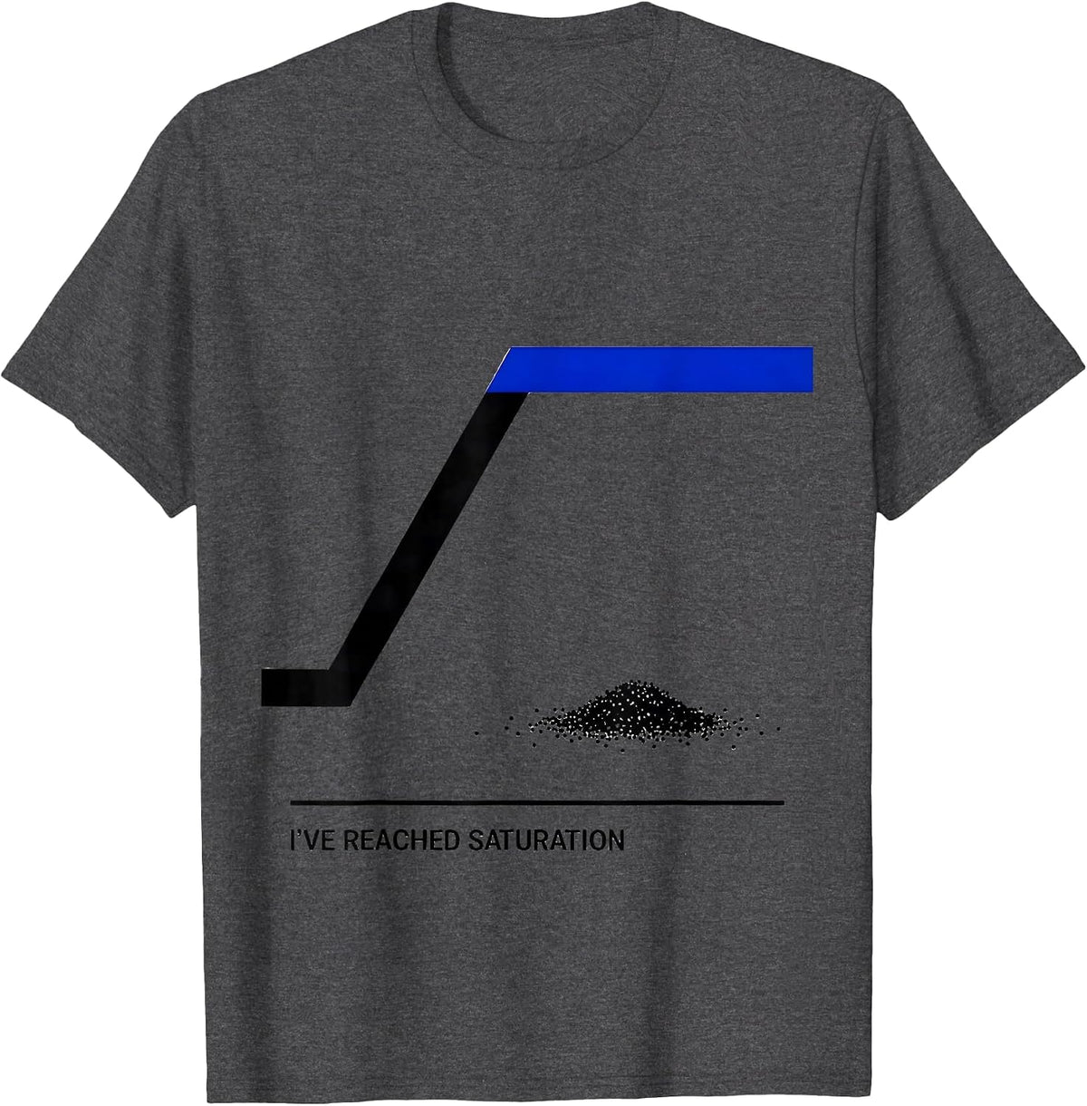 Men's I've Reached Saturation Funny Science Chemistry Nerd Humor T-Shirt - Dark Heather Grey