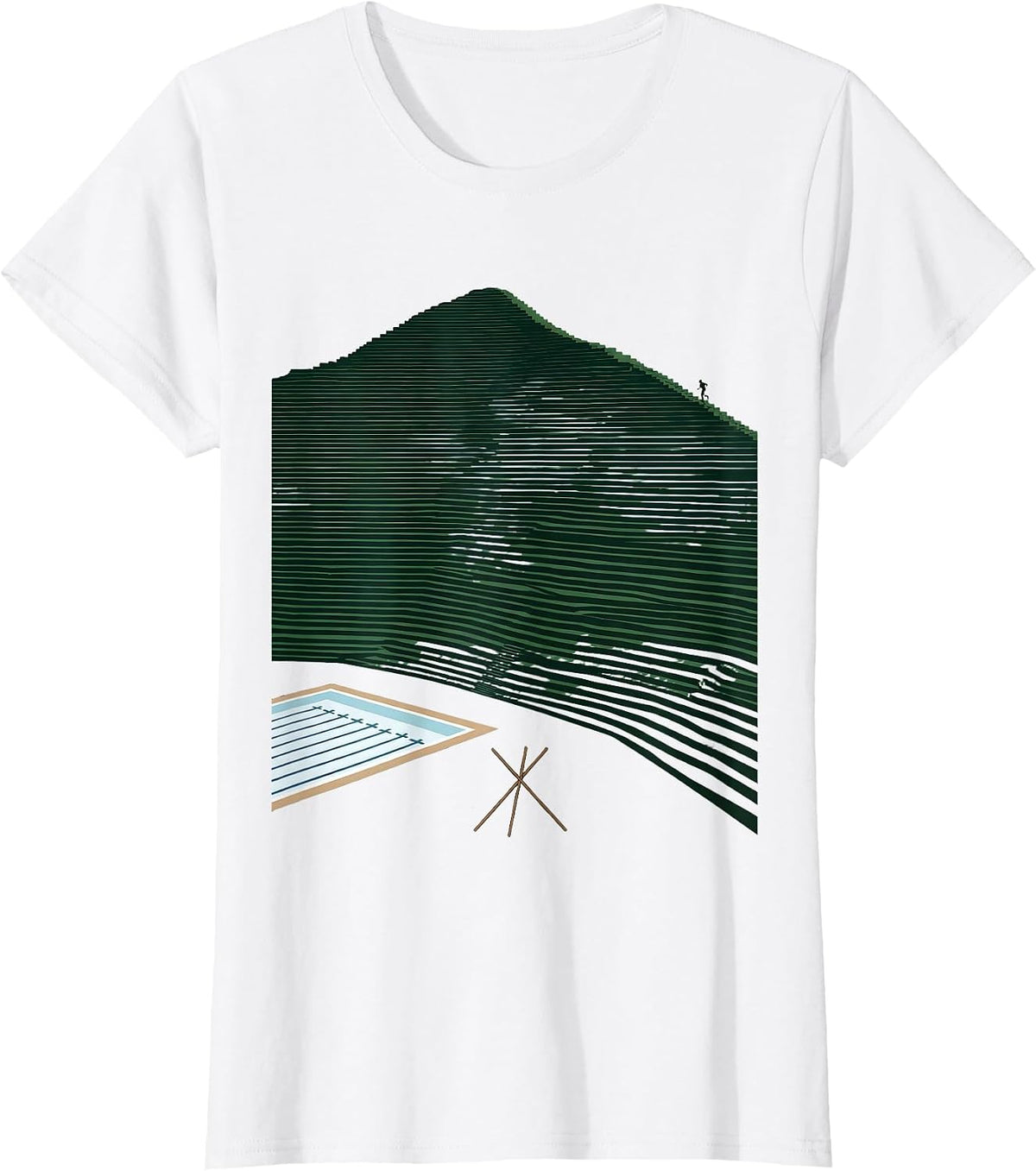 Women's Cross Country Runner Minimalist Track and Field Humor T-Shirt - White