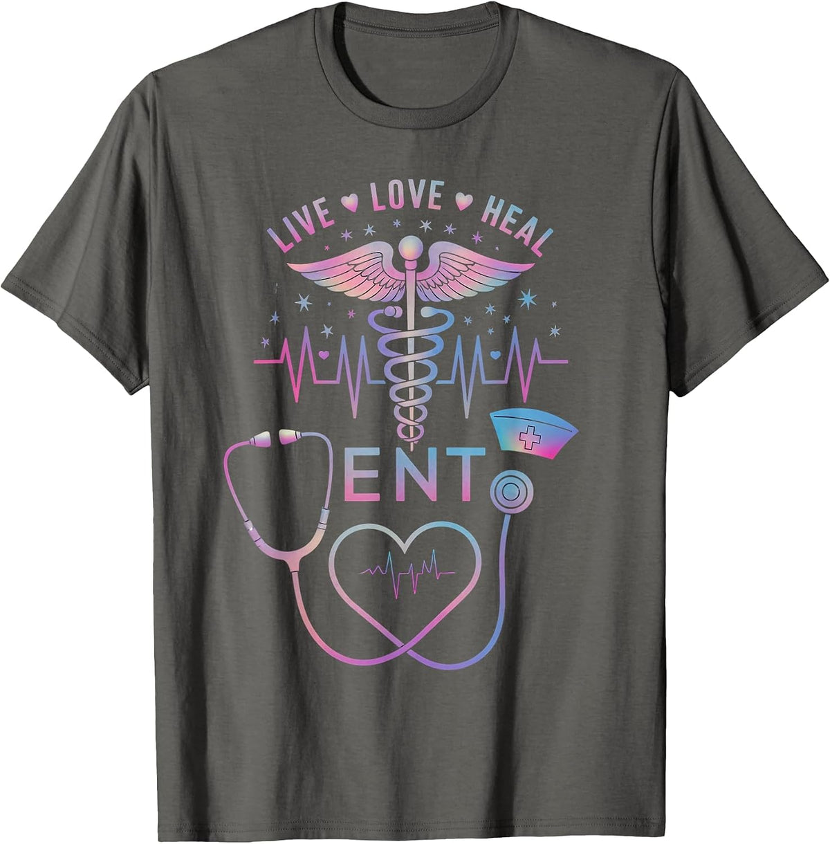 ENT Nurse Otolaryngology Doctor Otolaryngologist ENT T-Shirt - Asphalt Grey