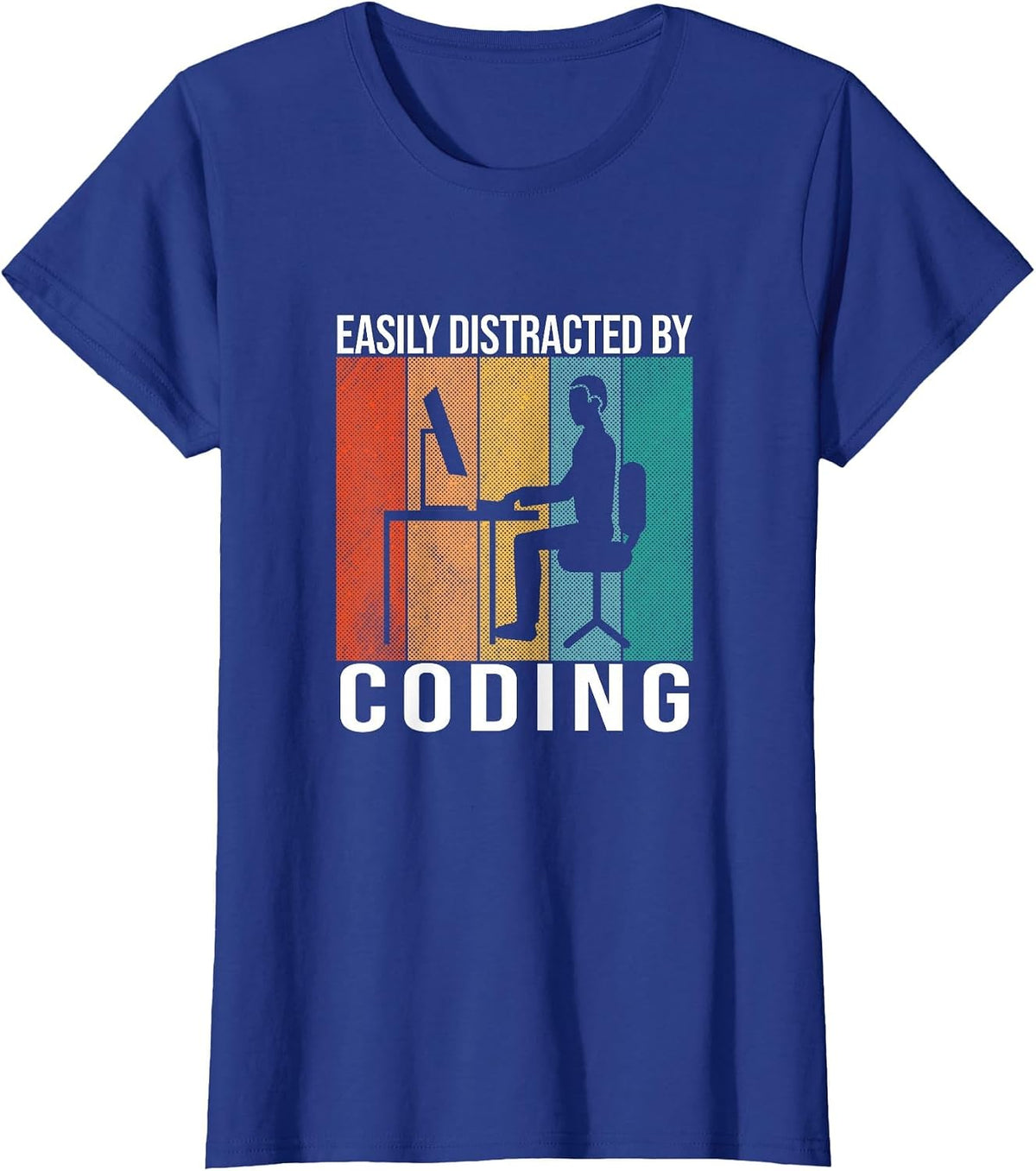 Coding Retro Code Vintage Programmer Developer Funny Coder T-Shirt - Royal Blue