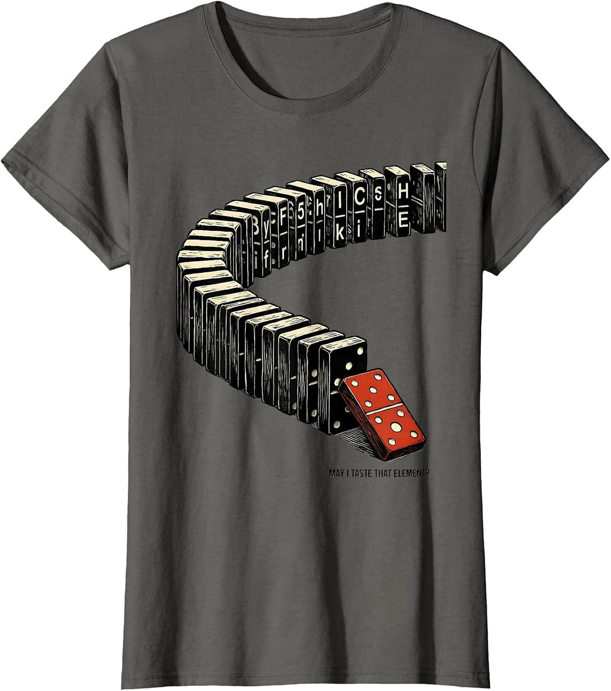 Women's May I Taste That Element Funny Periodic Table Science T-Shirt - Asphalt Grey