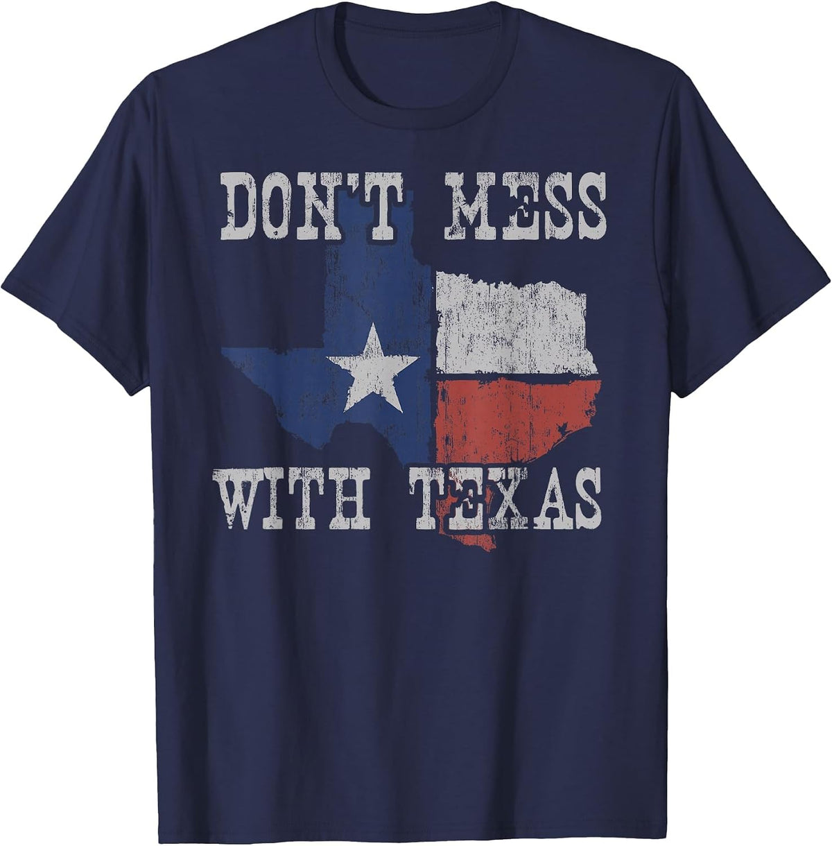 Don't Mess with Vintage Texas Longhorn Lone Star State Shirt T-Shirt - Navy Blue