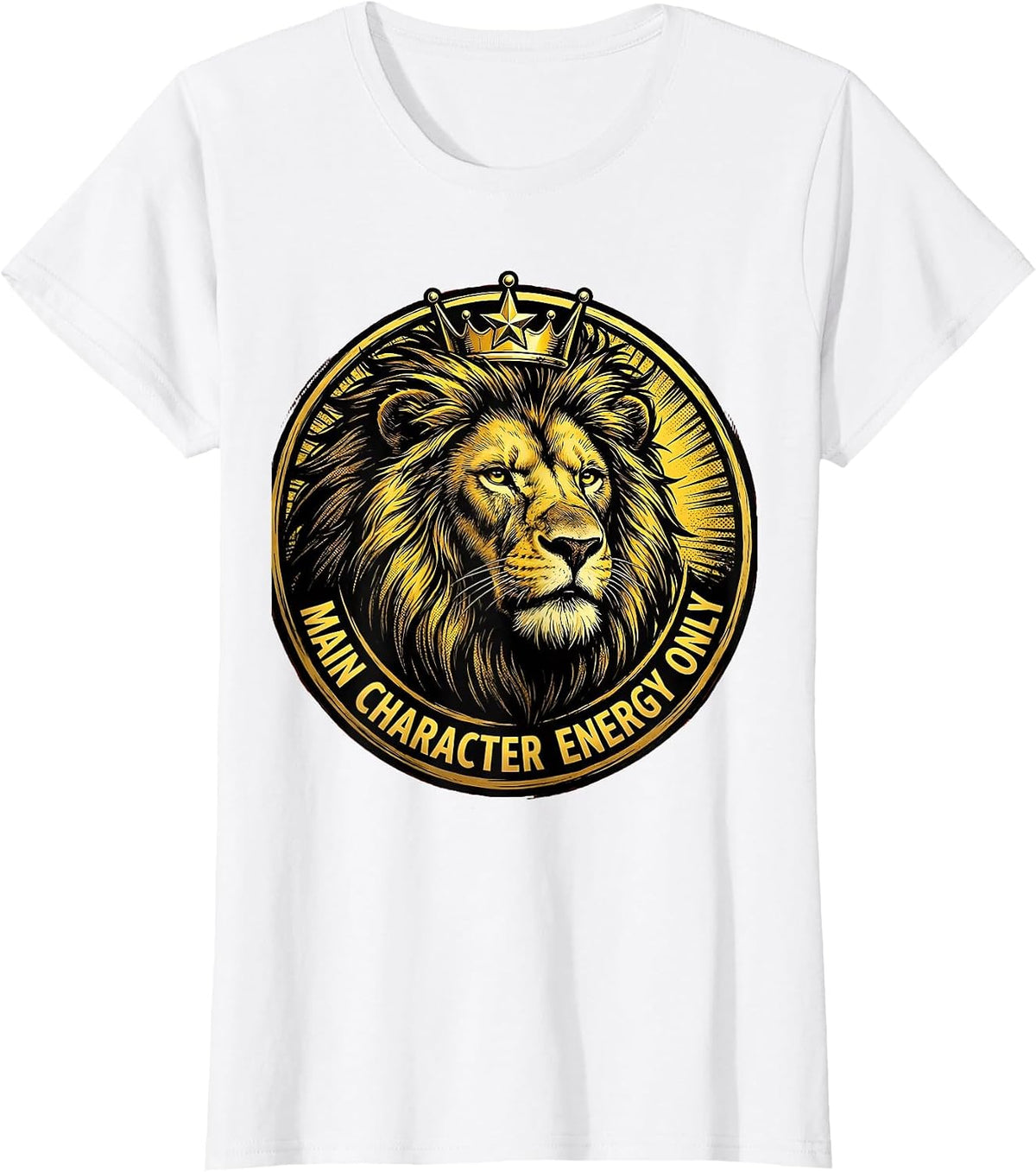 Leo Main Character Energy Only Zodiac Design T-Shirt - White