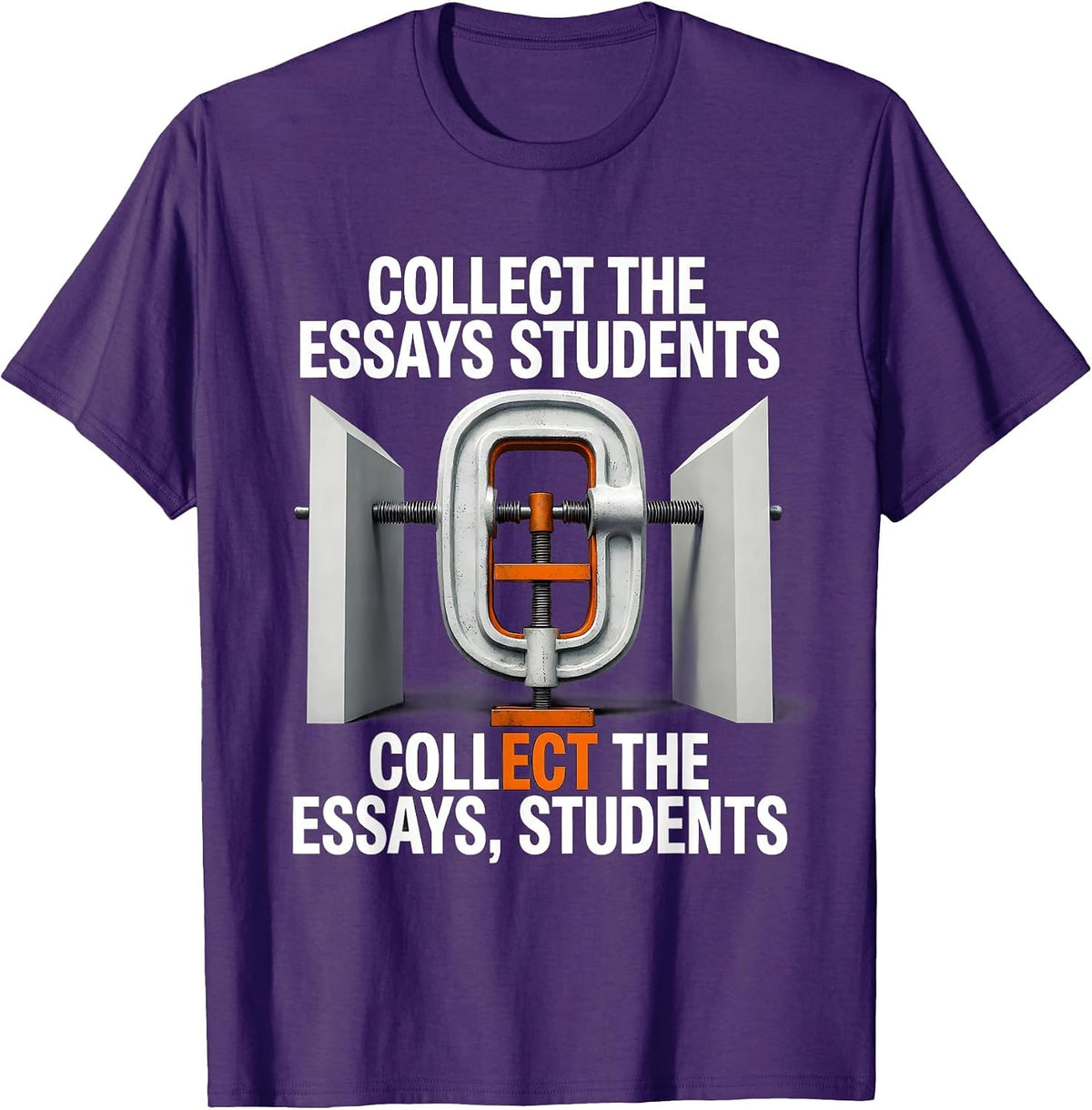 Men's Collect the essays students T-Shirt - Purple
