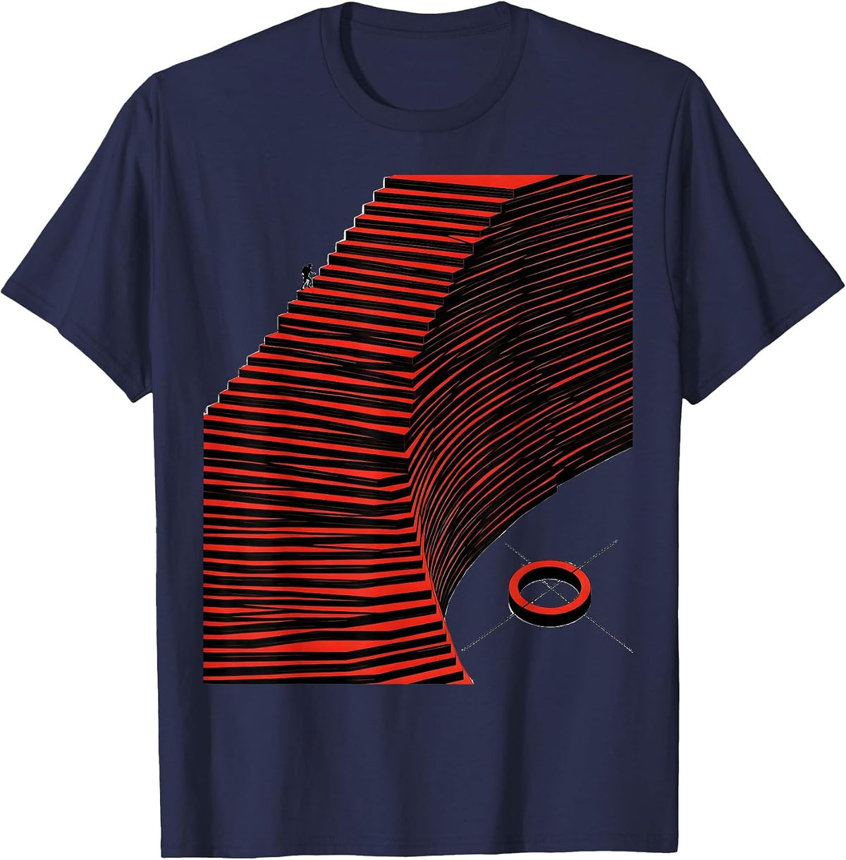 Steep Course Runner Track And Field Humor T-Shirt - Navy Blue