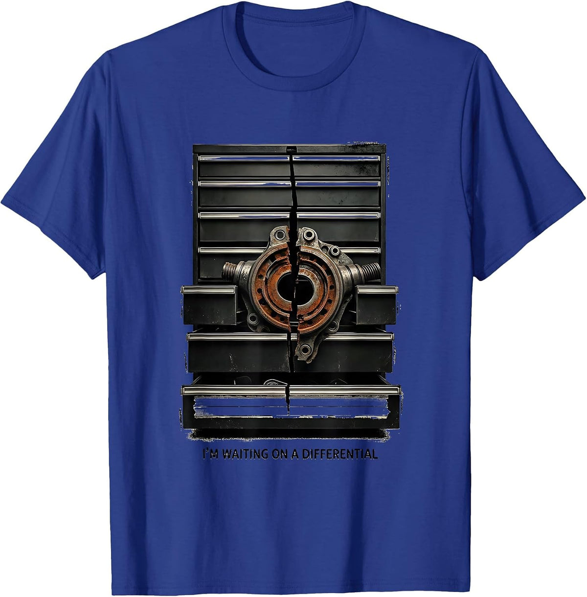 I'm Waiting On A Differential Funny Mechanic Car Guy Auto T-Shirt - Royal Blue