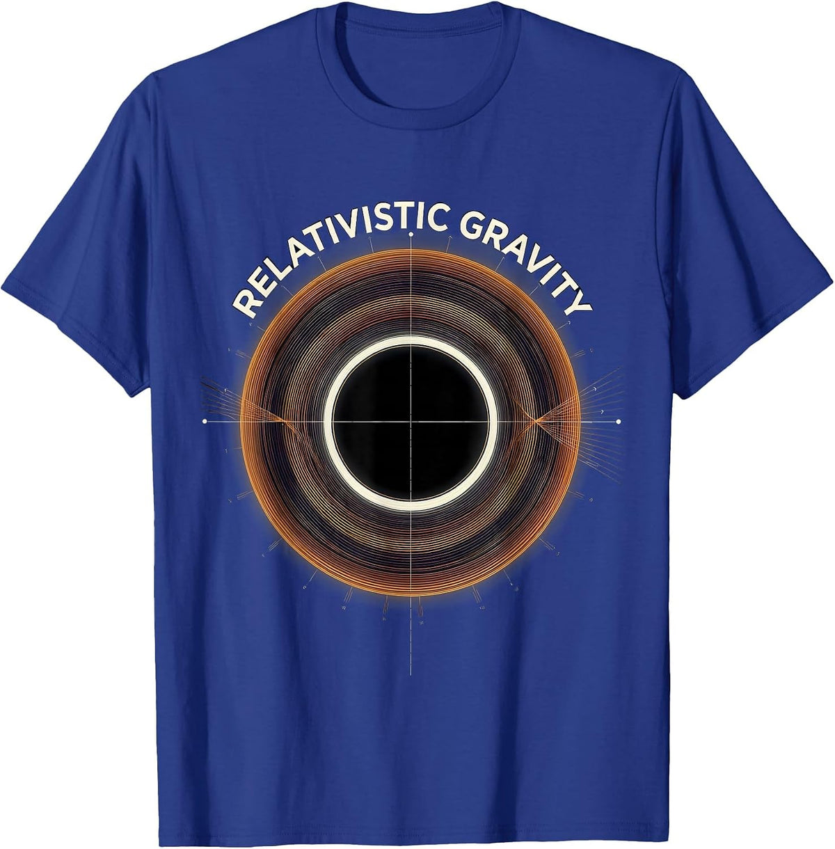 Men's Relativistic Gravity Black Hole Physics Astrophysics Science T-Shirt - Royal Blue