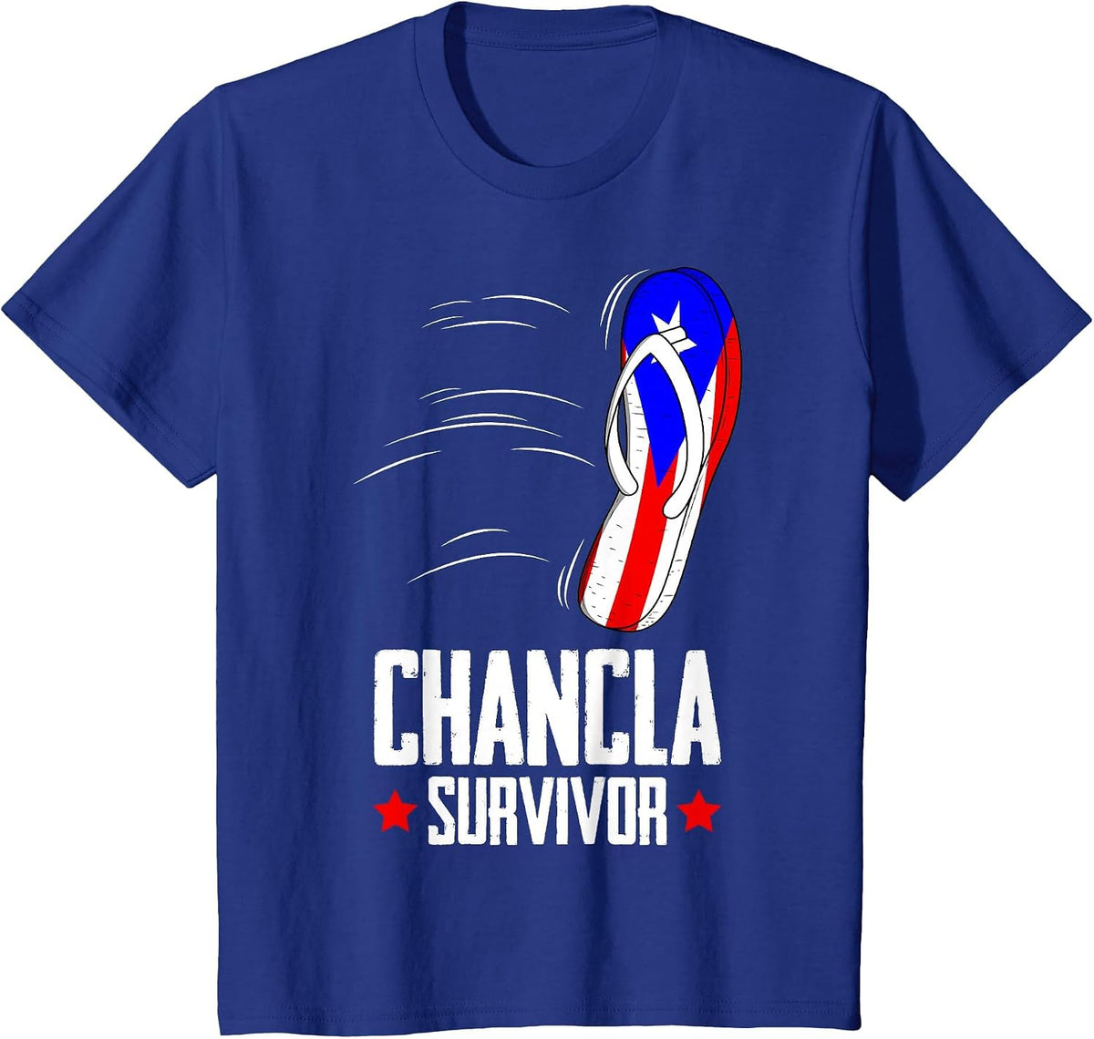 Chancla Survivor Puerto Rico T-Shirt - Royal Blue