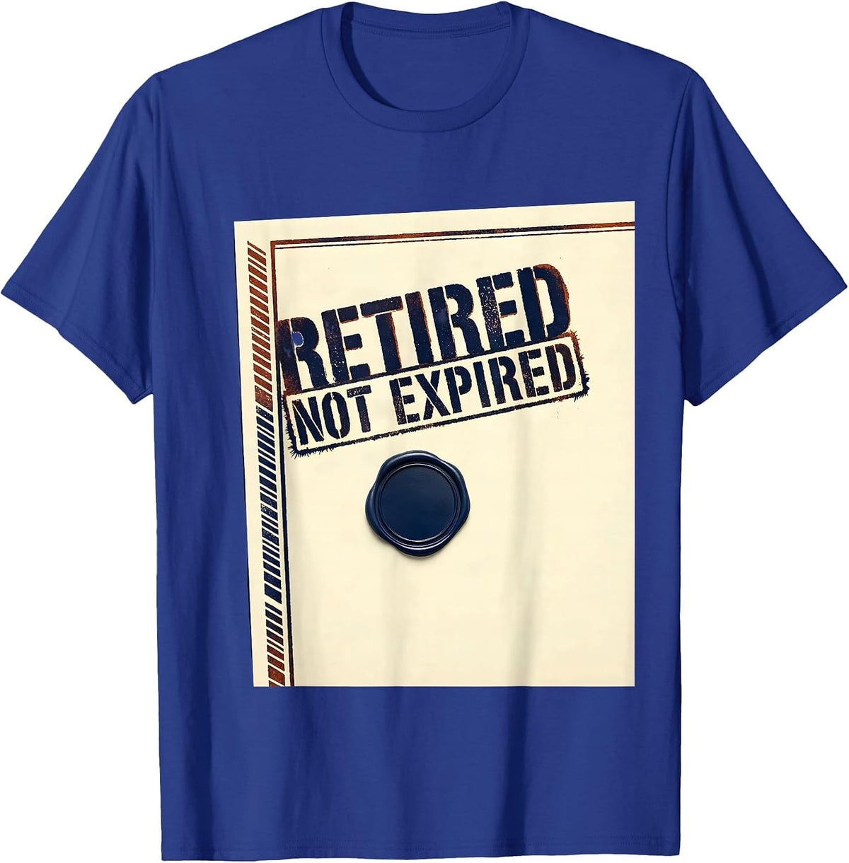 Retired Not Expired Vintage Veteran Military Pride T-Shirt - Royal Blue