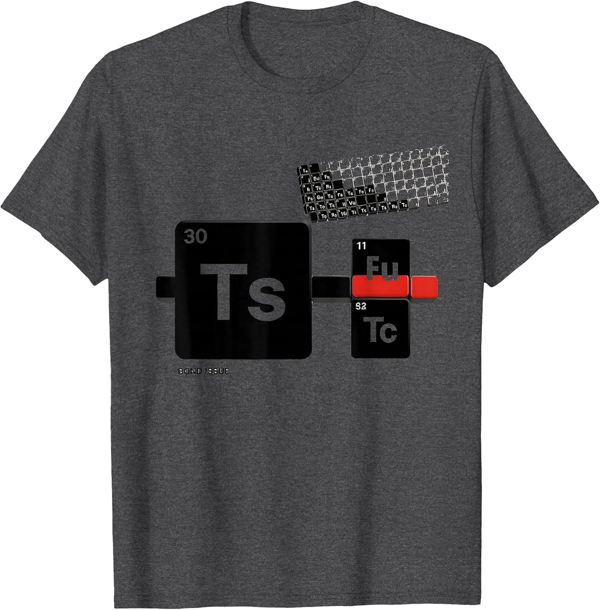 Men's Bond Issue Funny Chemistry Science Nerd Humor T-Shirt - Dark Heather Grey