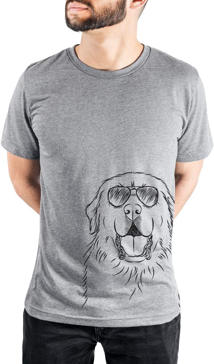 Aviator Zeus the Great Pyrenees Triblend T-Shirt - Unisex Grey Crew Neck