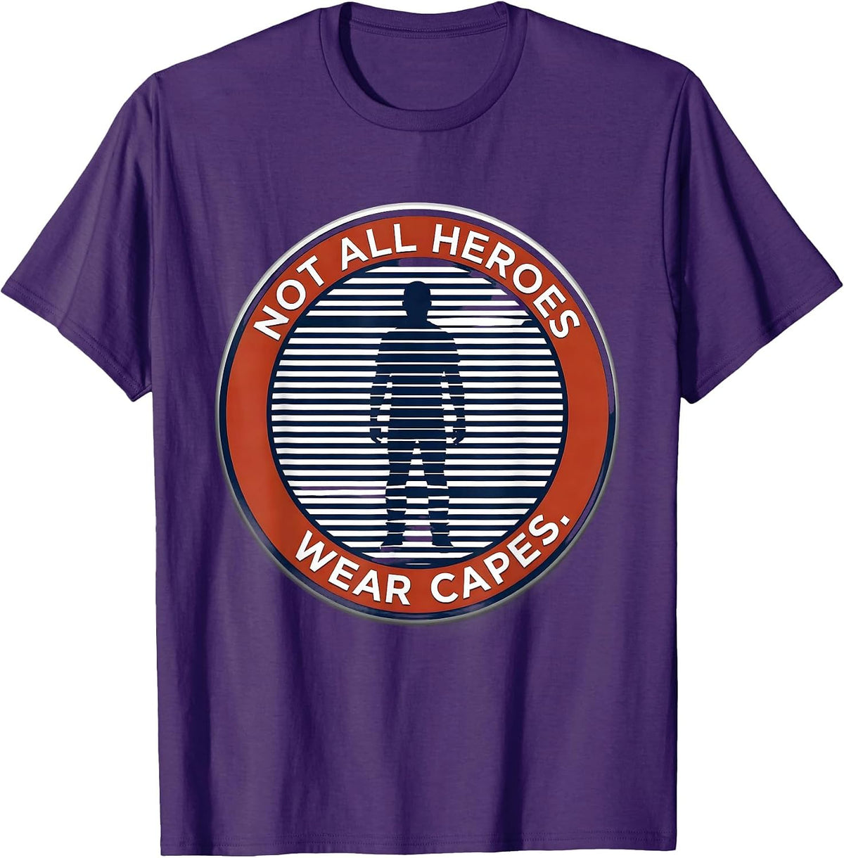 Men's Not All Heroes Wear Capes Social Worker Design T-Shirt - Purple