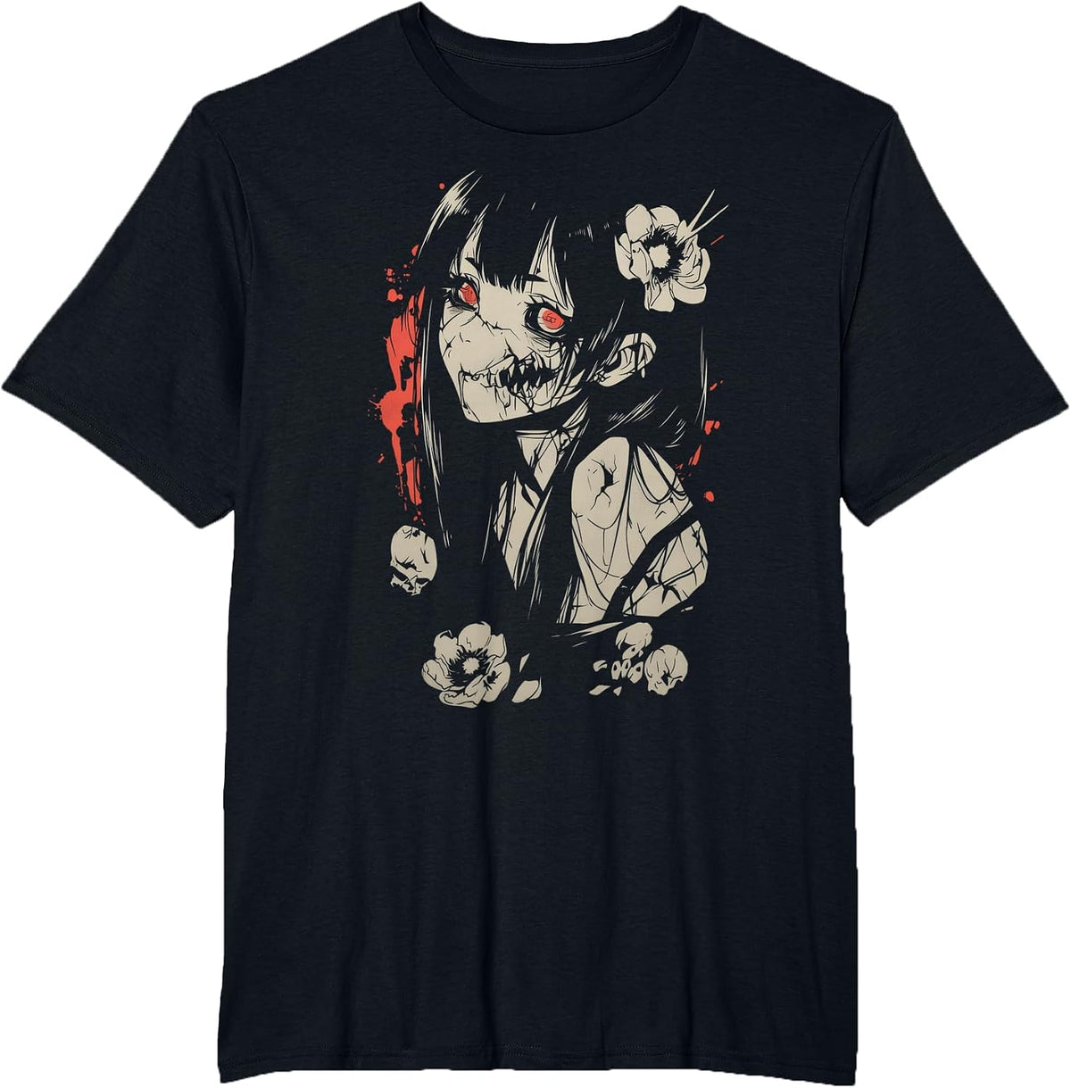 Horror Anime Manga | Japan Japanese Creepy Kawaii Goth T-Shirt - Black