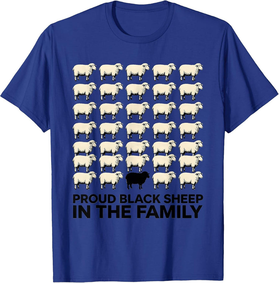 Proud Black Sheep In The Family Funny Outsider Humor T-Shirt - Royal Blue