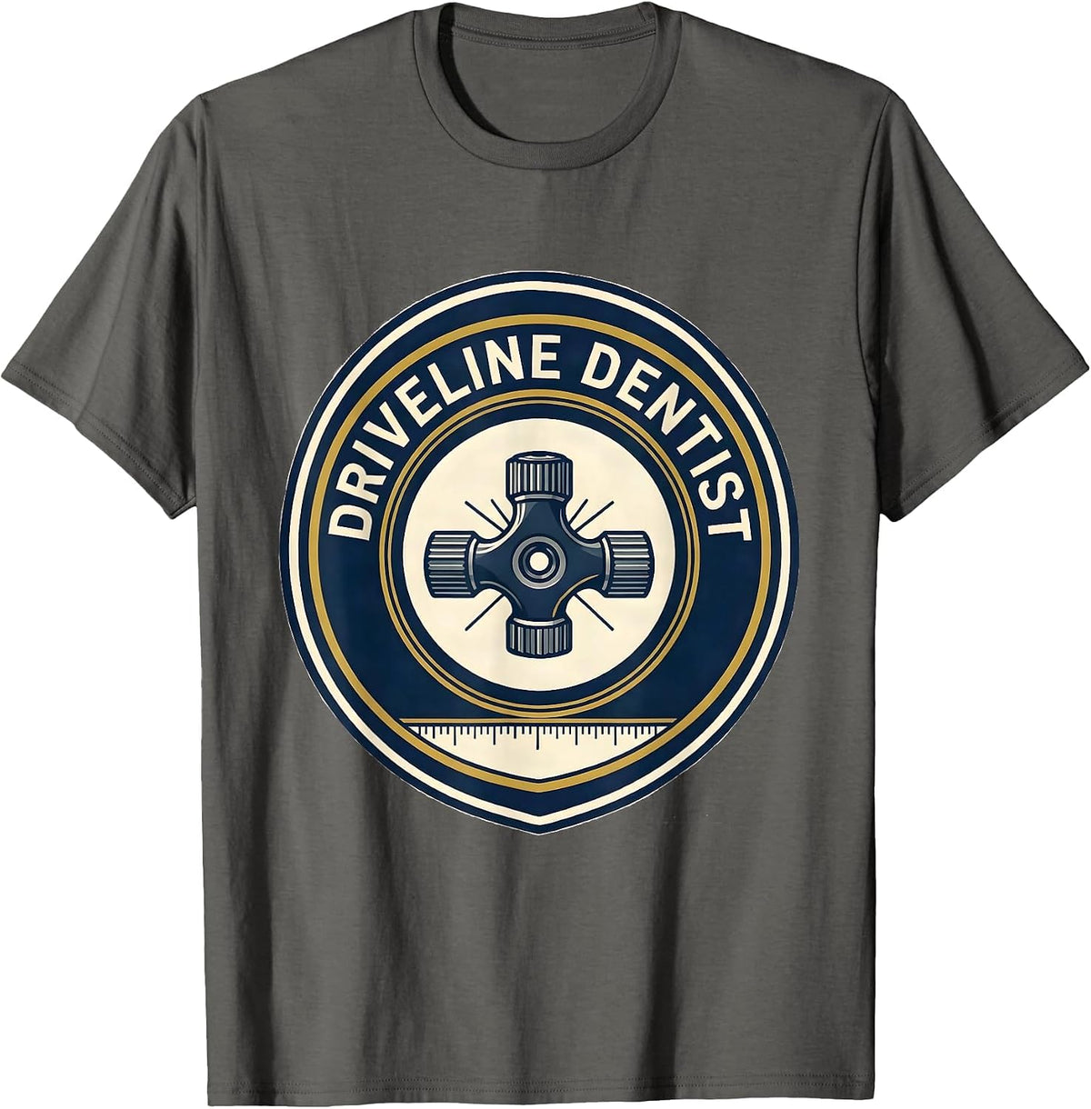 Men's Driveline Dentist Funny Car Guy Mechanic Auto Enthusiast T-Shirt - Asphalt Grey