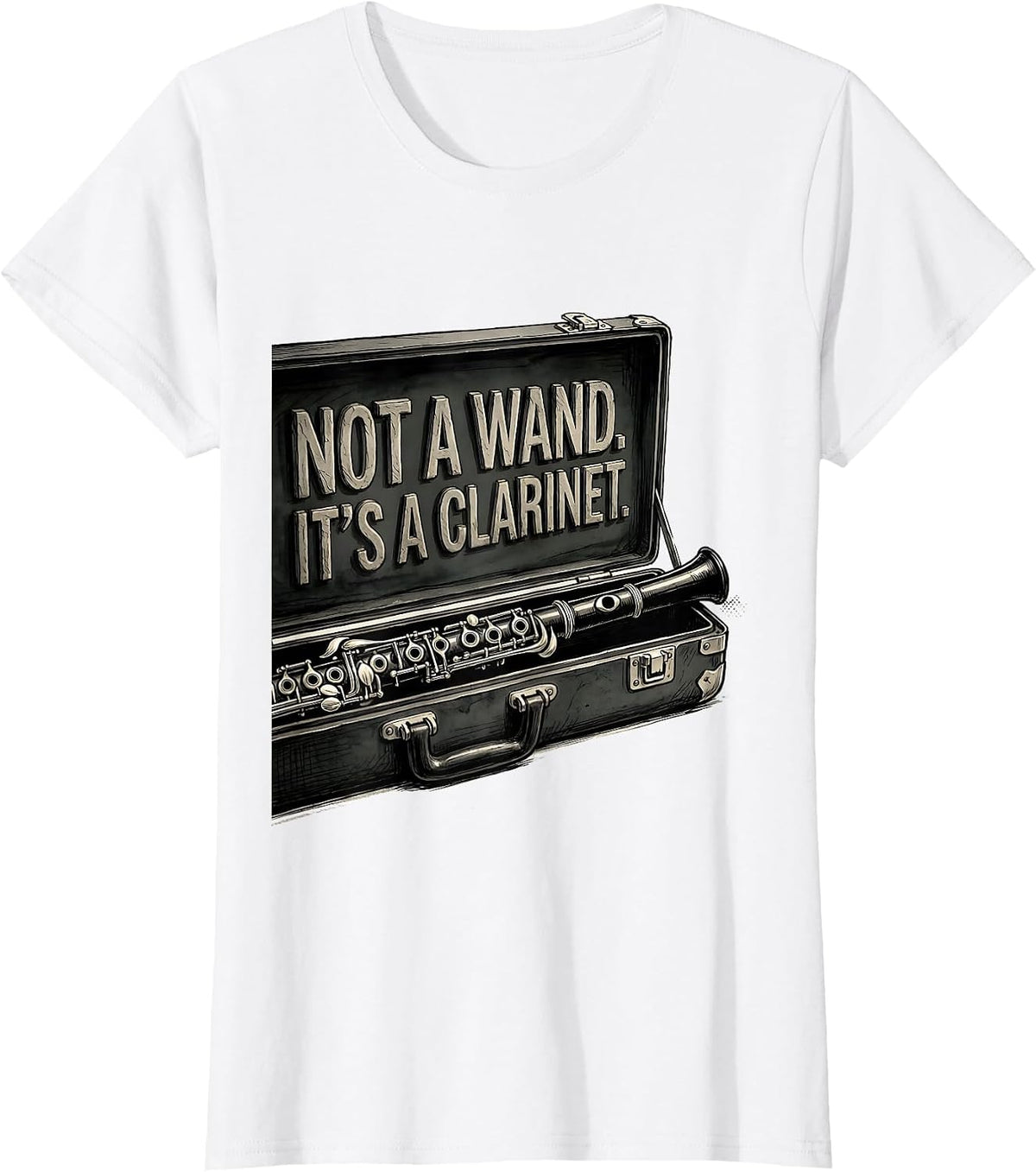 Not A Wand It's A Clarinet Funny Clarinet Player Band T-Shirt - White