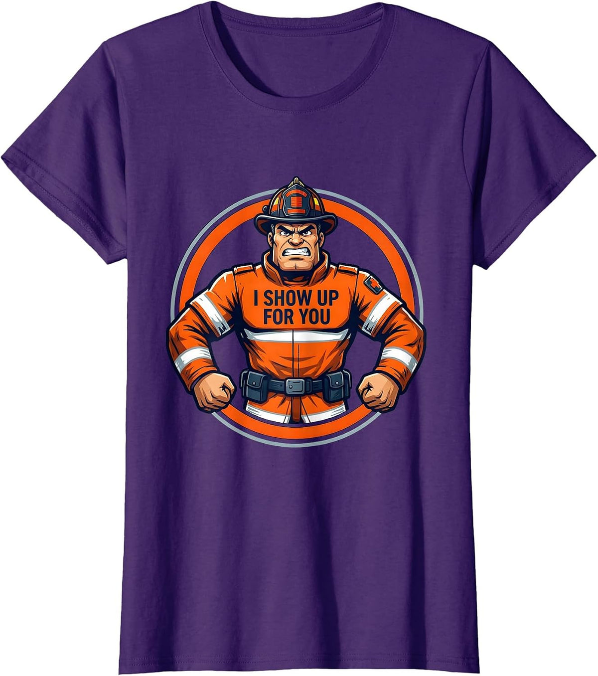 Women's I Show Up For You EMT Dedication Design T-Shirt - Purple
