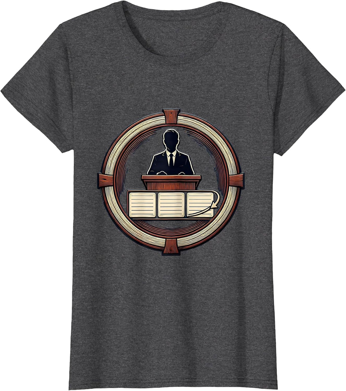 Women's Teacher Badge Timeline Loop History Teacher Humor T-Shirt - Dark Heather Grey