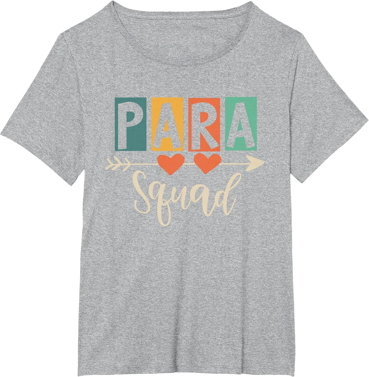 para Squad Paraprofessional Educator Teacher Education T-Shirt - Heather Grey