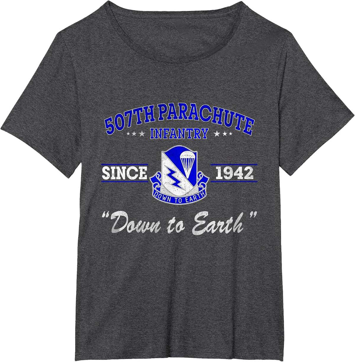 507th Parachute Infantry Regiment Veteran Father Day T-Shirt - Dark Heather Grey