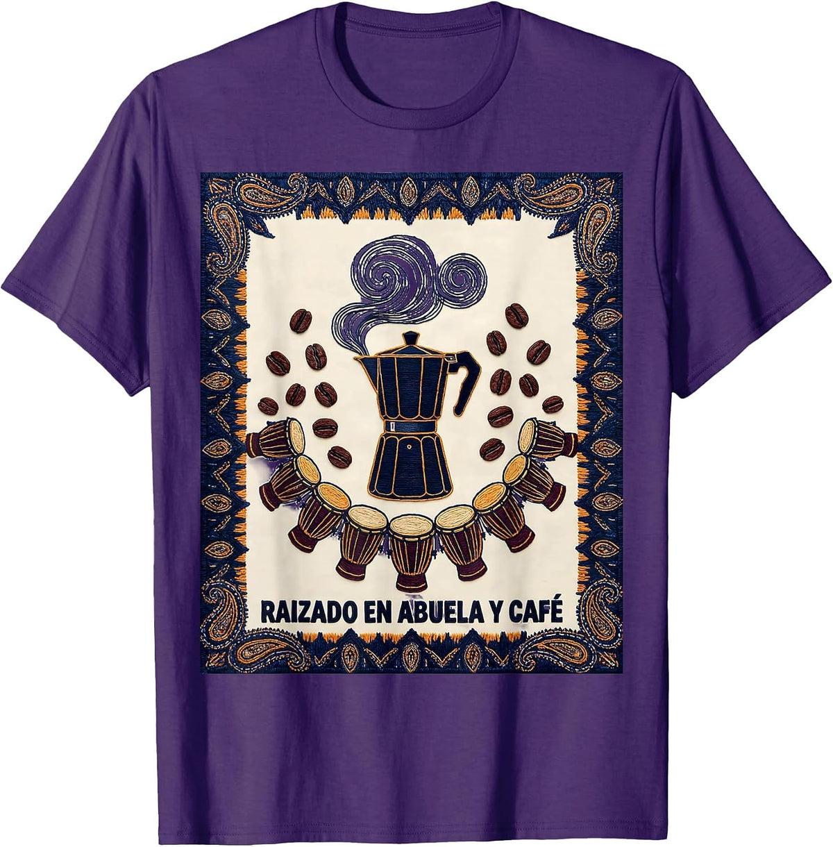 Raizado en Abuela y Café Tapestry Heritage Pride T-Shirt - Purple