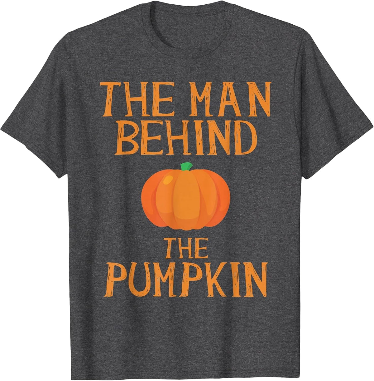 Pregnant Halloween Costume Funny Pregnancy Men Pumpkin Dad T-Shirt - Dark Heather Grey