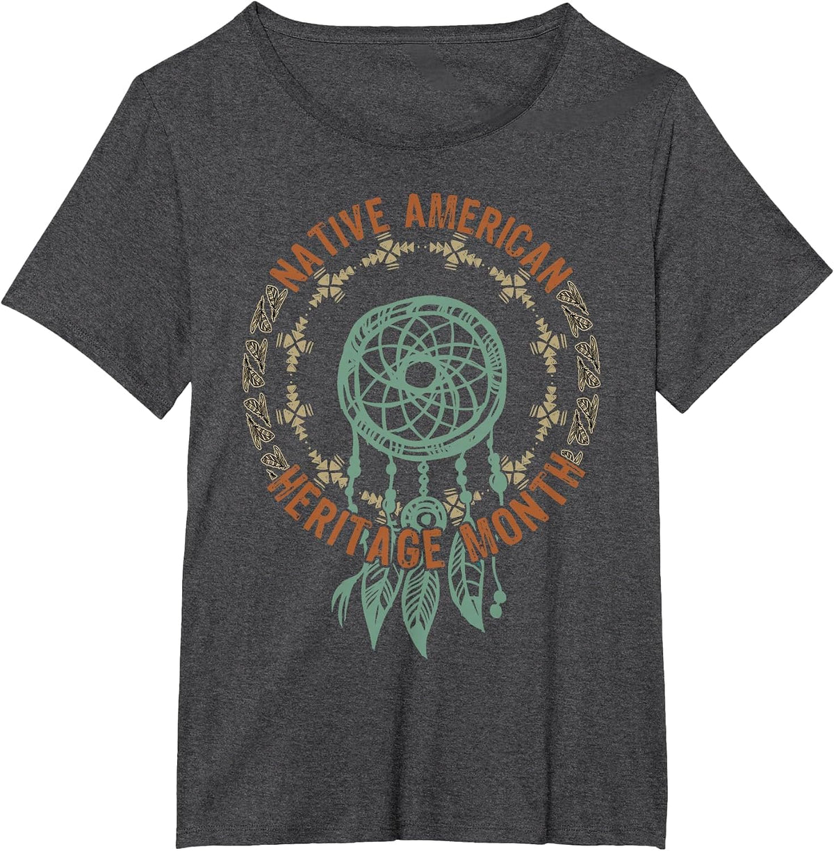 Indigenous Pride for November Native American Heritage Month T-Shirt - Dark Heather Grey
