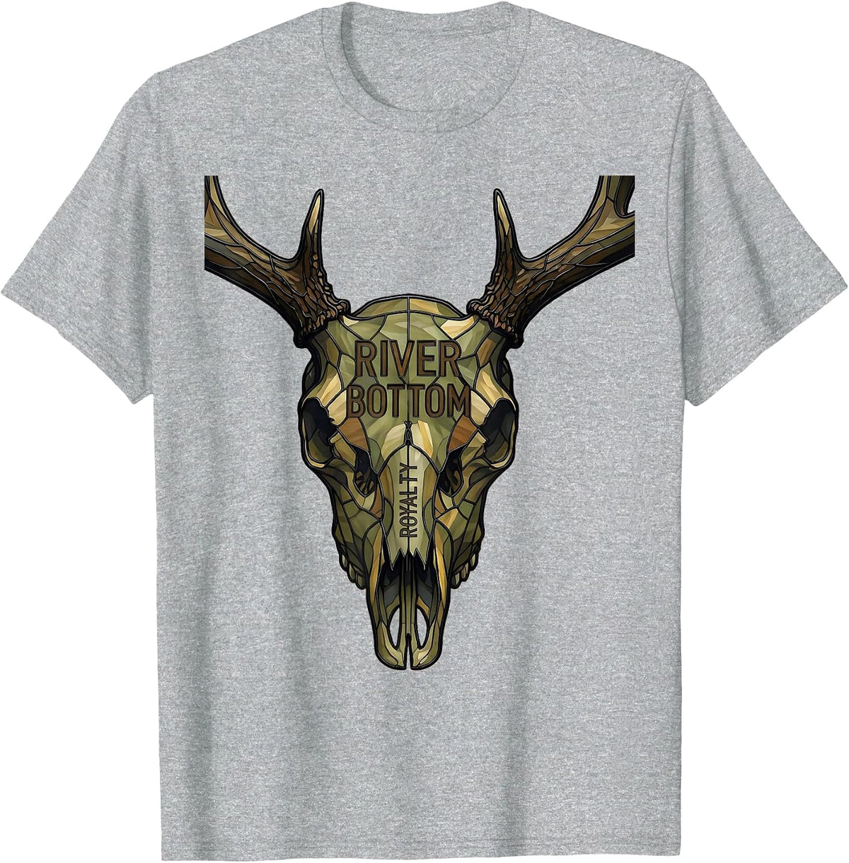 Men's River Bottom Royalty Bottomland Camo Design T-Shirt - Heather Grey