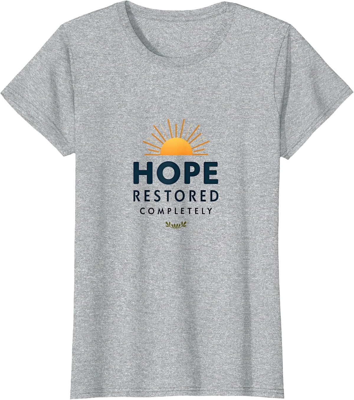 Hope Restored Completely Inauguration Design T-Shirt - Heather Grey
