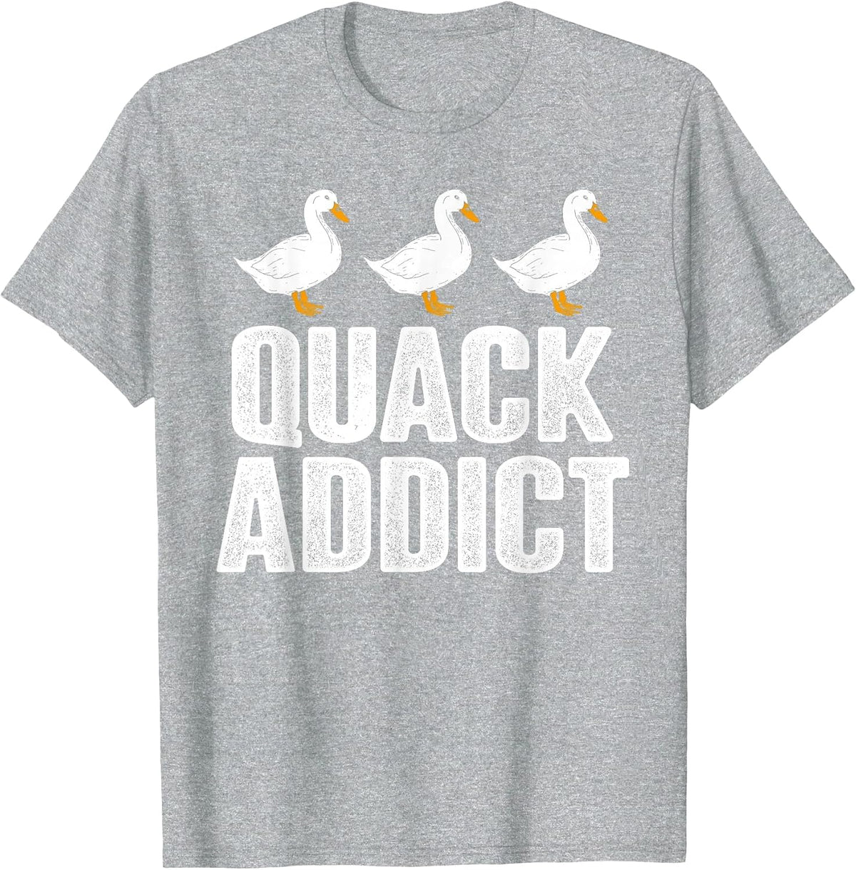 Quack Addict - Funny Duck Lover T-Shirt - Heather Grey