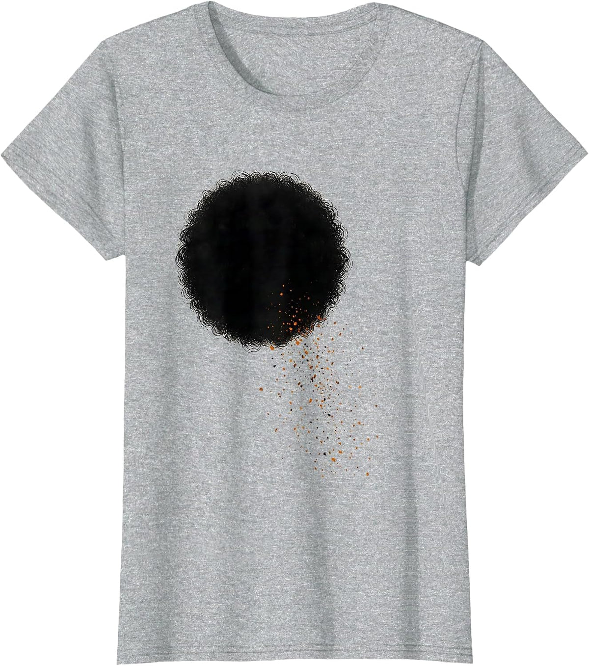 Afro Coil Minimalist Black Women Pride Sisterhood T-Shirt - Heather Grey