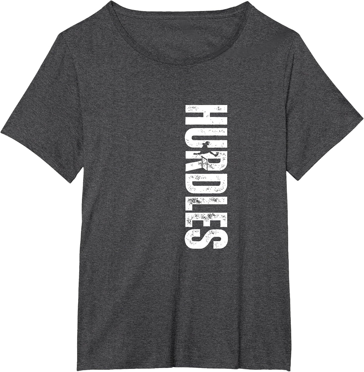 Hurdles Coach Vintage Distressed Hurdles T-Shirt - Dark Heather Grey