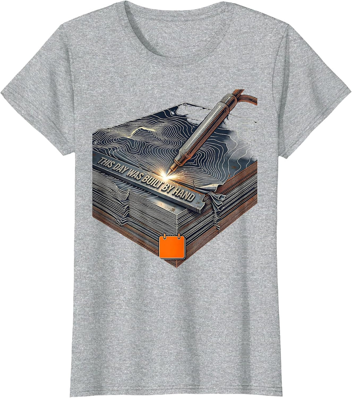 This Day Was Built By Hand Funny Tradesman Labor Day Pride T-Shirt - Heather Grey