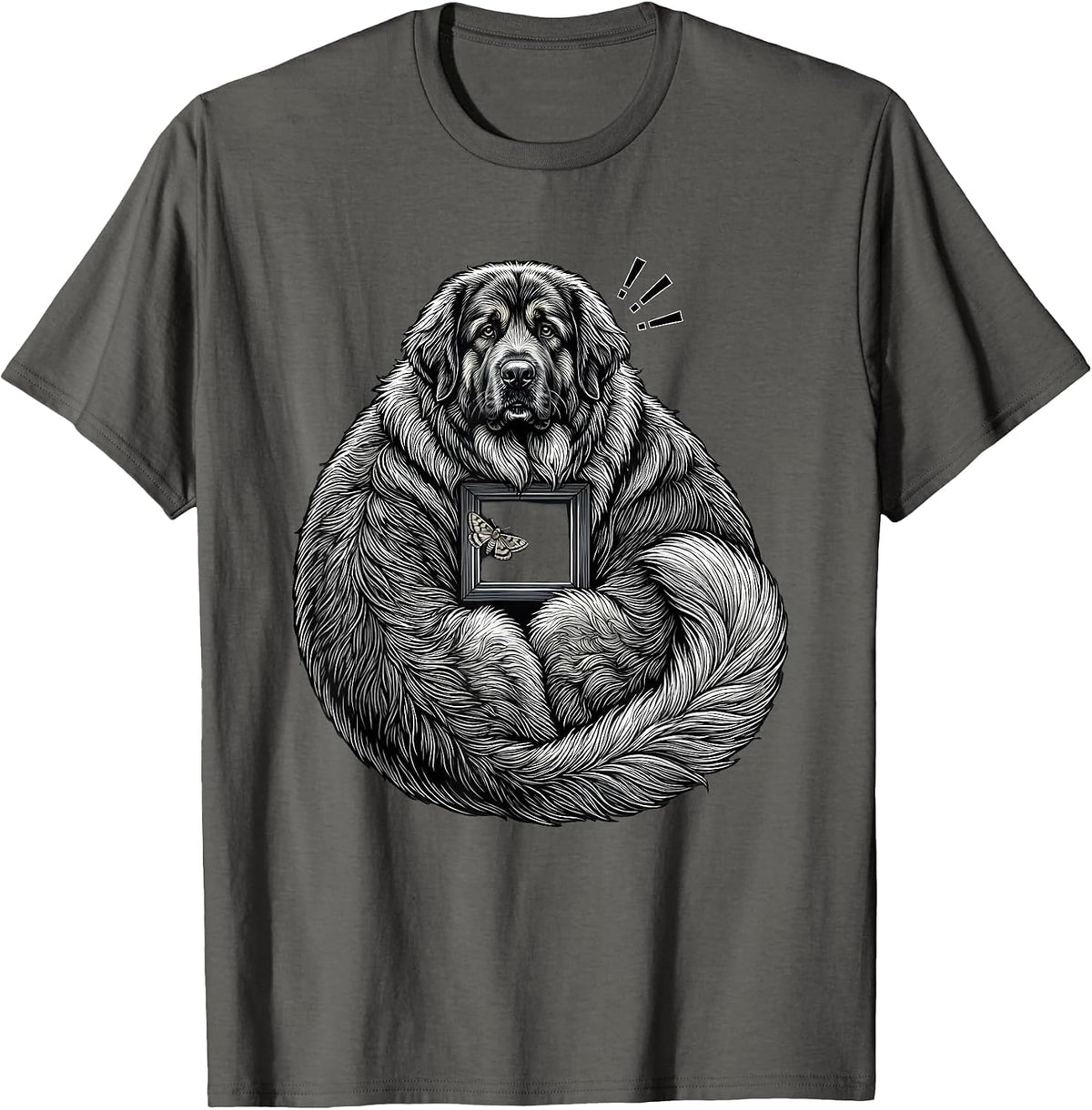 Great Pyrenees Guard Dog Breed Humor T-Shirt - Asphalt Grey
