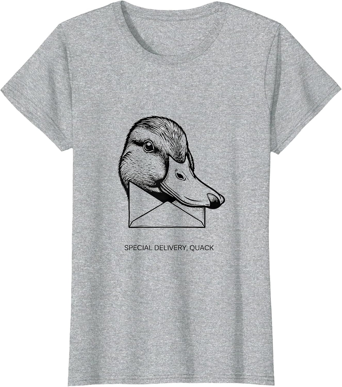 Women's Special Delivery, Quack Funny Duck Pun Novelty Humor T-Shirt - Heather Grey