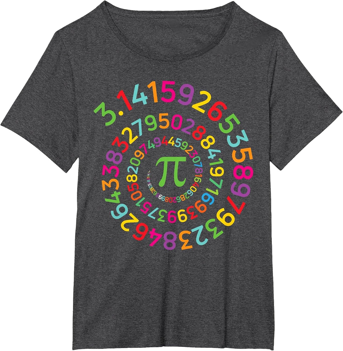 PI Day Spiral Shirt 3.14159 Women Kids Men Math Teacher T-Shirt - Dark Heather Grey