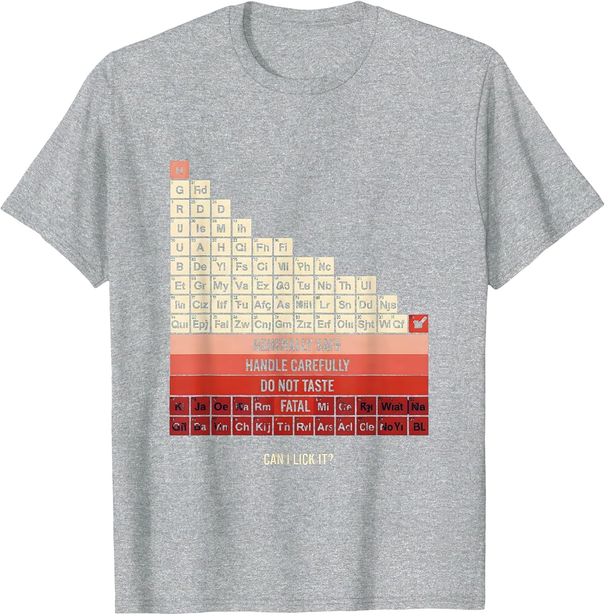 Men's Can I Lick It Funny Science Teacher Gift T-Shirt - Heather Grey