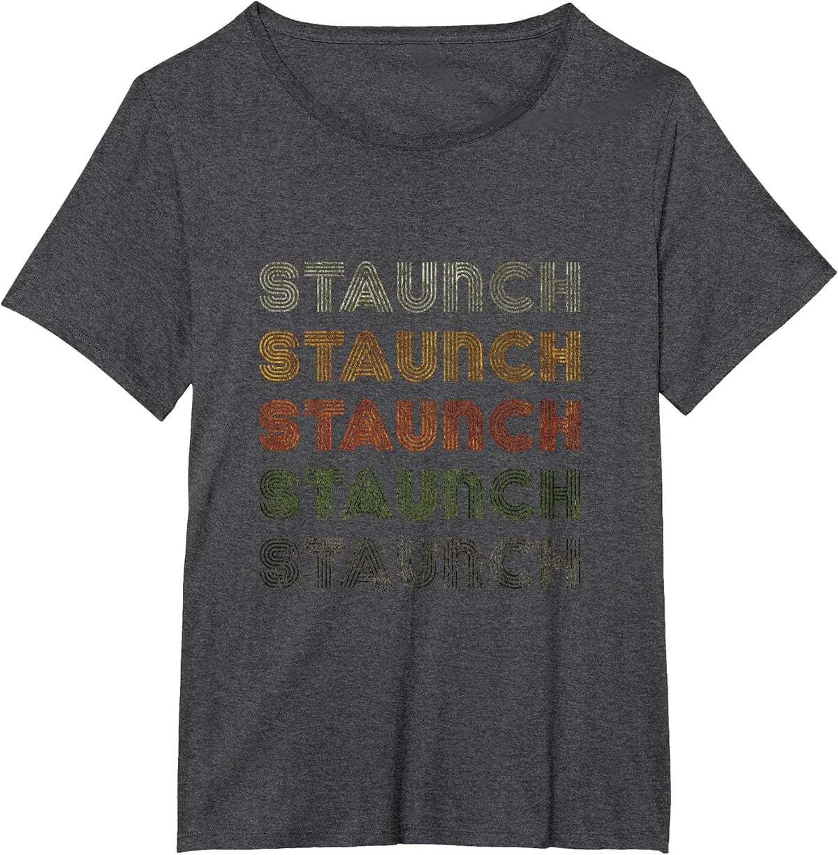Love Heart Staunch Grunge Vintage Black Staunch T-Shirt T-Shirt - Dark Heather Grey