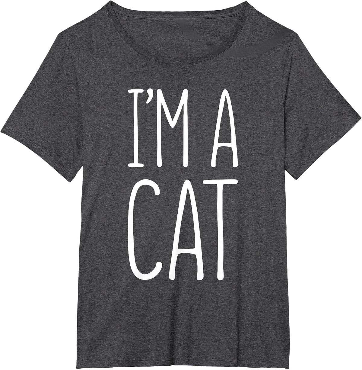 I'm A Cat Shirt Adult Kids Men Women Cat Costume T-Shirt - Dark Heather Grey