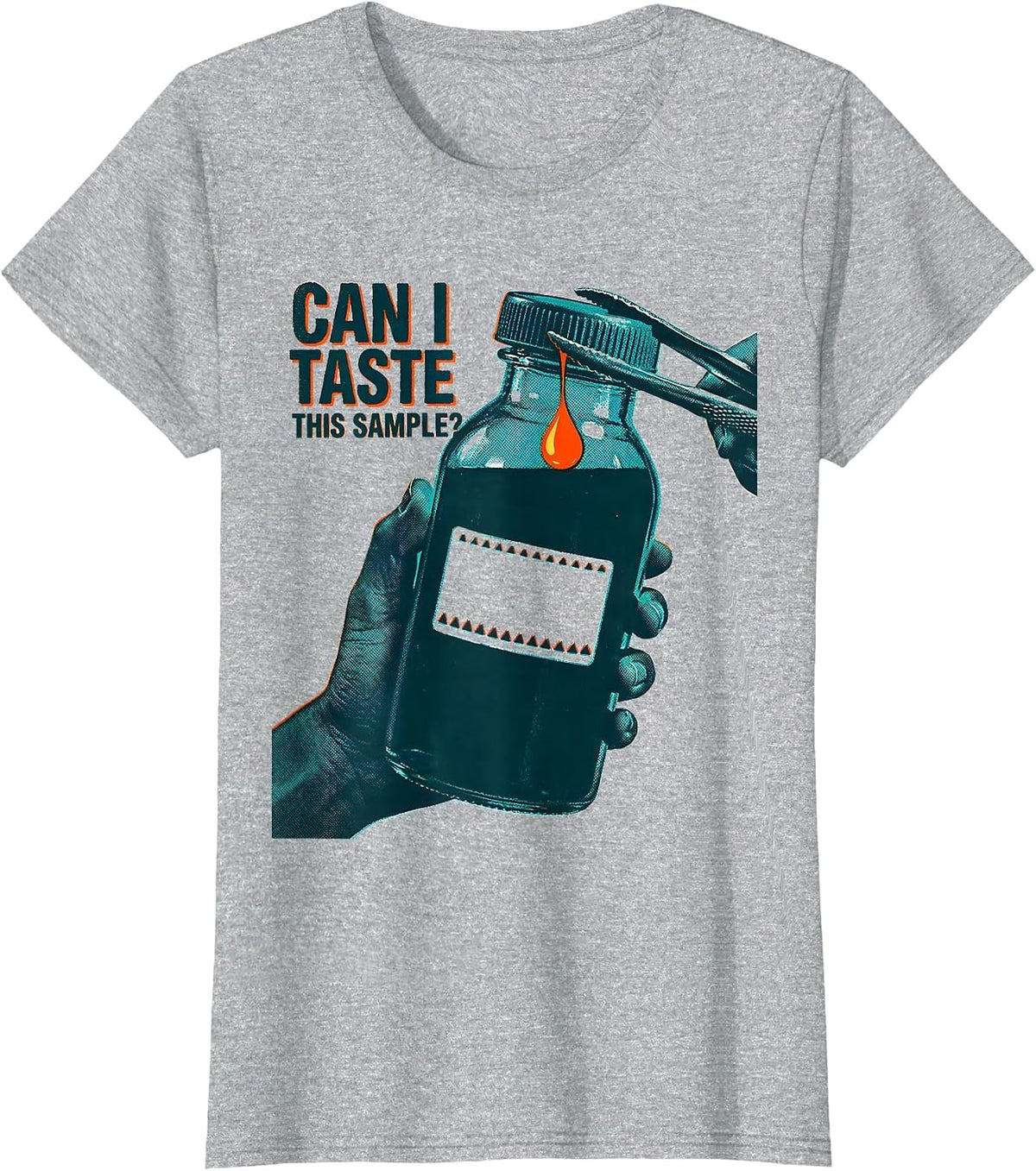Can I Taste This Sample Funny Periodic Table Science Teacher T-Shirt - Heather Grey