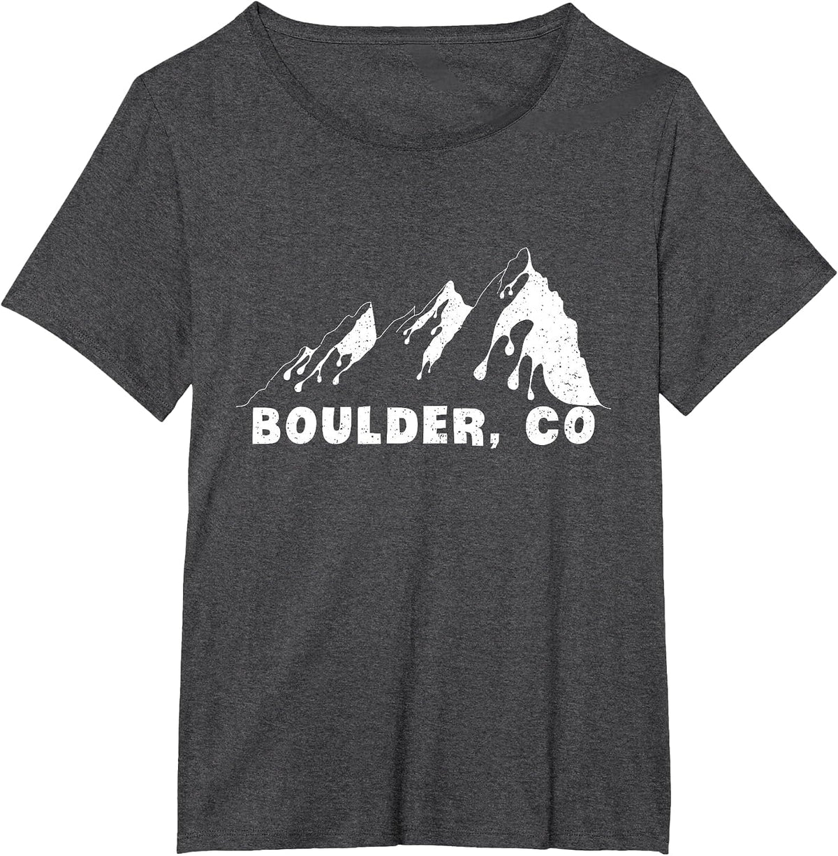 Flatirons Boulder Colorado Climbing Hiking Travel Souvenir T-Shirt - Dark Heather Grey