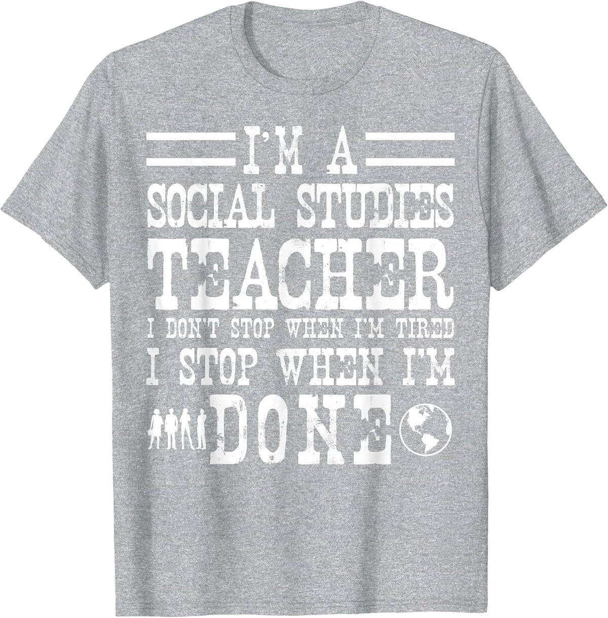 Social Studies Teacher Apparel - Funny Cute Teachers Design T-Shirt - Heather Grey