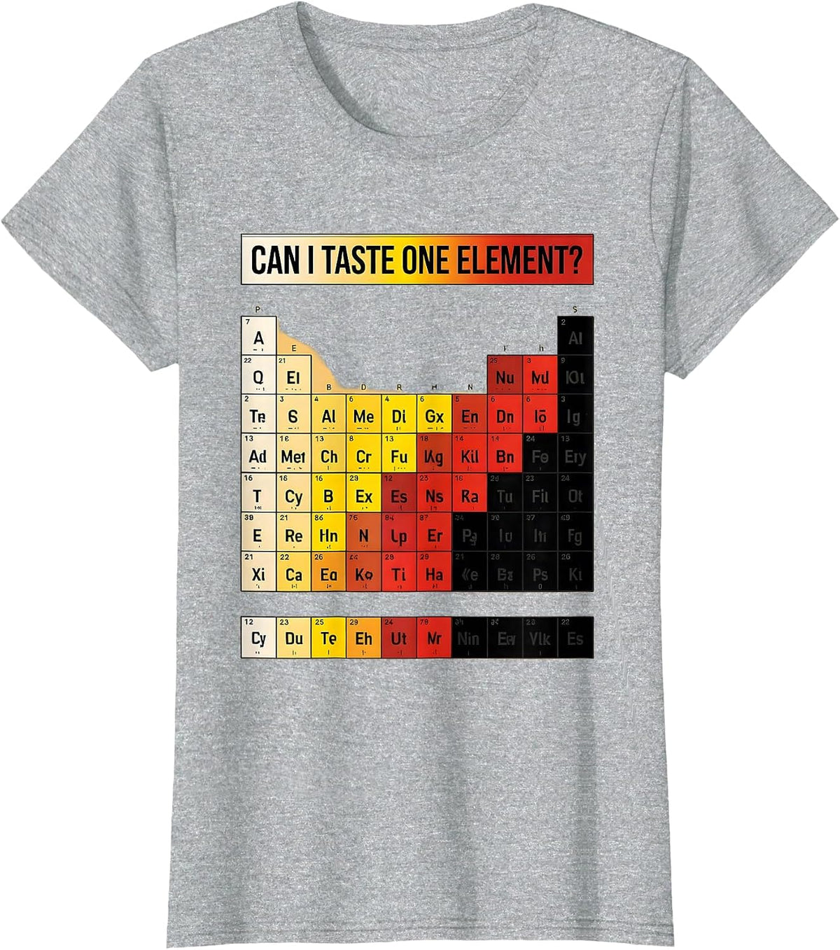 Women's Can I Taste One Element Funny Periodic Table Science Teacher T-Shirt - Heather Grey