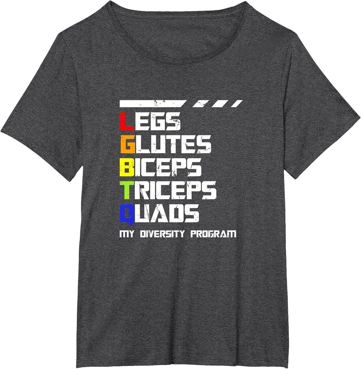 LGBTQ Training Program for Gay Queer Funny Fitness T-Shirt - Dark Heather Grey