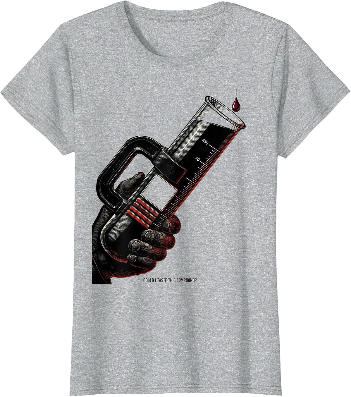 Women's Could I Taste This Compound Funny Science Teacher Student T-Shirt - Heather Grey